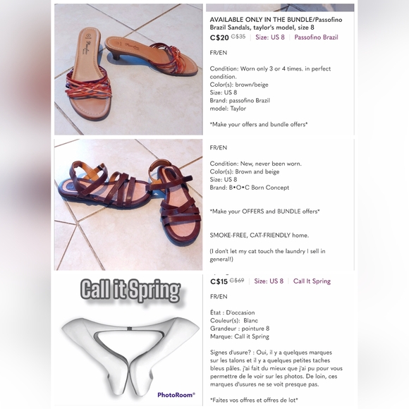 BUNDLE (3pcs) heels and sadals, Size Us: 8 - Picture 15 of 15